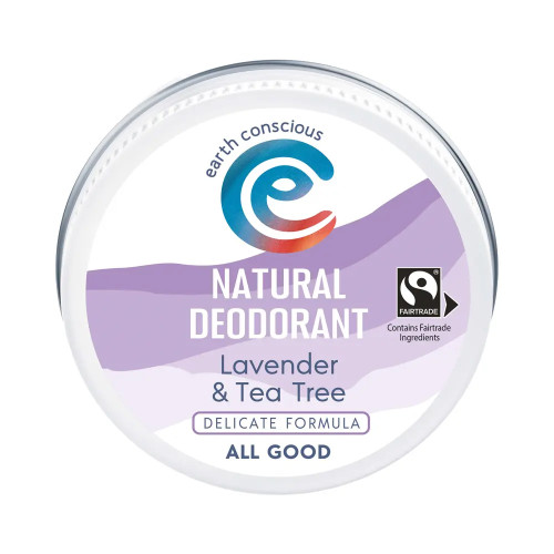 Earth Conscious Deodorant Balm Delicate Lavender And Tea Tree Bicarb Free 60g