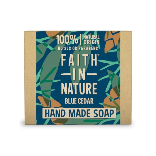 Faith in Nature Soaps and Bar Range Soap Mens Blue Cedar 100g