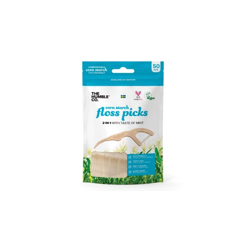 The Humble Co Corn Starch Floss Picks Taste of Mint