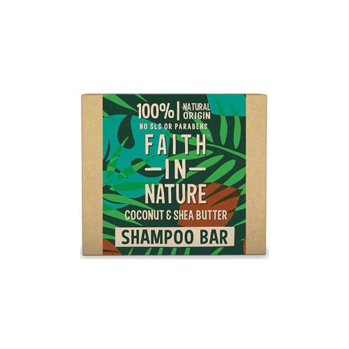 Faith in Nature Soaps and Bar Range Shampoo Bar Coconut And Shea Butter 85g