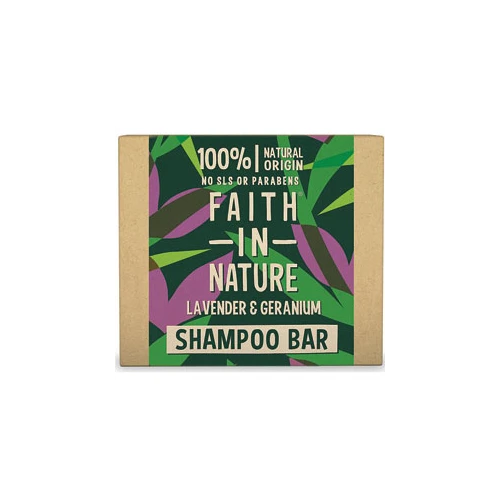 Faith in Nature Soaps and Bar Range Shampoo Bar Lavender And Geranium 85g