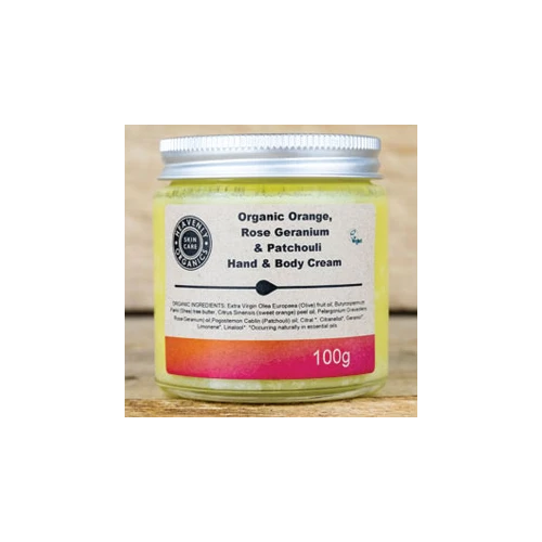 Heavenly Organics Skin Care Orange Rose Geranium And Patchouli Hand And Body Cream 100g