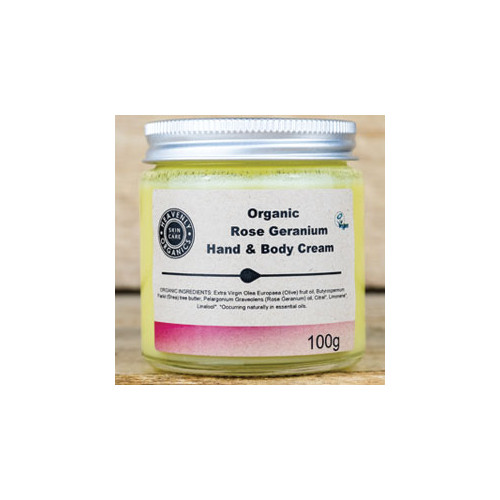 Heavenly Organics Skin Care Rose And Geranium Hand And Body Cream 100g