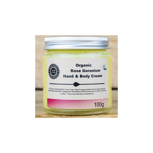Heavenly Organics Skin Care Rose And Geranium Hand And Body Cream 100g