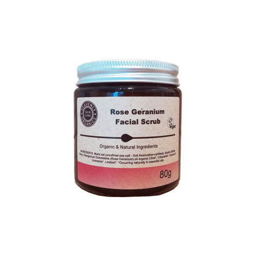 Heavenly Organics Skin Care Rose And Geranium Facial Scrub 80g