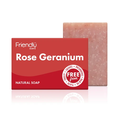 Friendly Soap Rose And Geranium Soap 95g