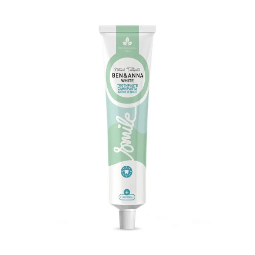 Ben And Anna White Toothpaste with fluoride in tube 75ml