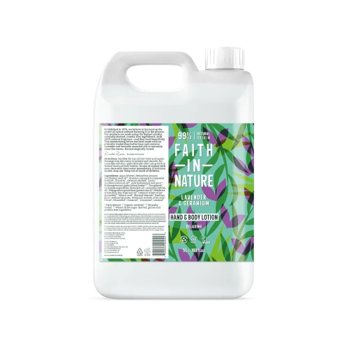 Faith in Nature Bulk Hand And Body Lotion Lavender and Geranium 5 ltr