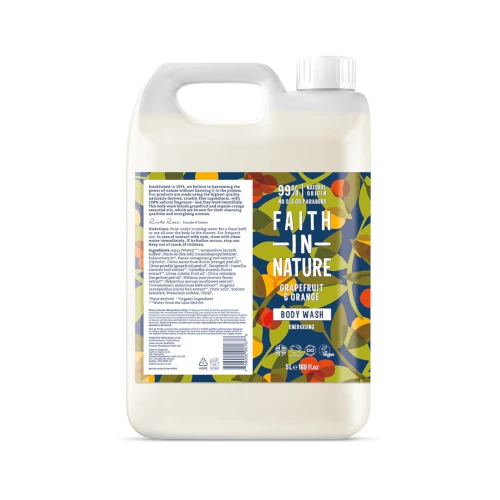 Faith in Nature Bulk Body Wash Grapefruit & Orange 5 ltr