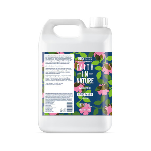Faith in Nature Bulk Hand Wash Wild Rose 5 ltr