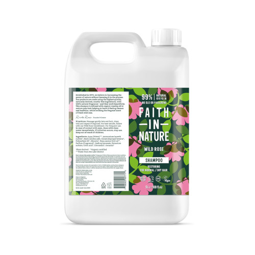 Faith in Nature Bulk Shampoo Wild Rose 5 ltr