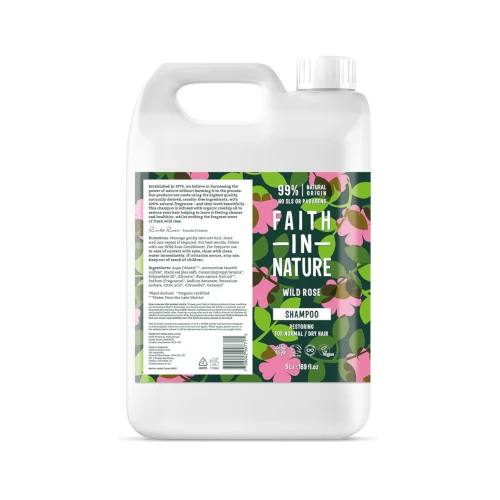 Faith in Nature Bulk Shampoo Wild Rose 5 ltr