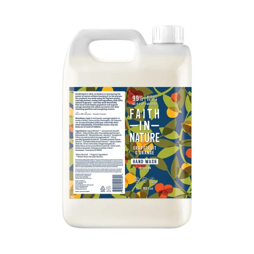 Faith in Nature Bulk Hand Wash Grapefruit & Orange 5 ltr
