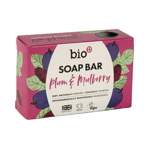 Bio-D Plum and Mulberry Boxed Soap Bars 20 x 90g