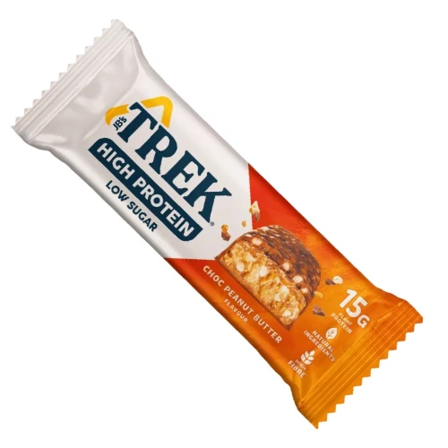 Trek High Protein Low Sugar Flapjack Peanut Butter 12 x 55g