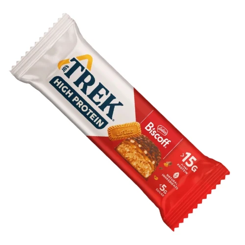 Trek High Protein Low Sugar Flapjack Biscoff 12 x 55g