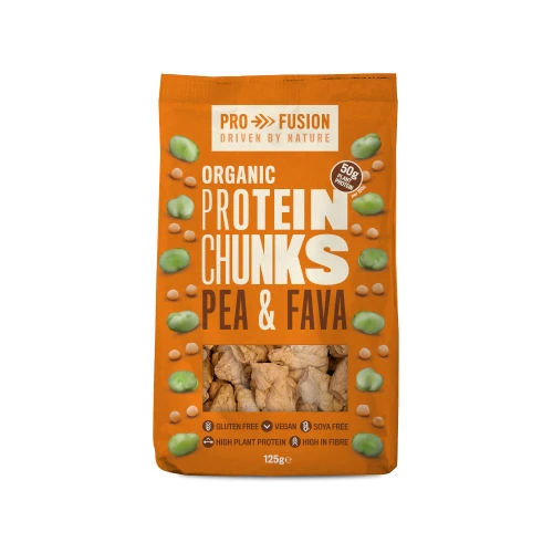 Pro Fusion Organic Protein Chunks Pea and Fava 125g