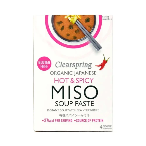 Clearspring Miso Soup Instant - Hot & Spicy with Sea Vegetable 8 *(4x15g)