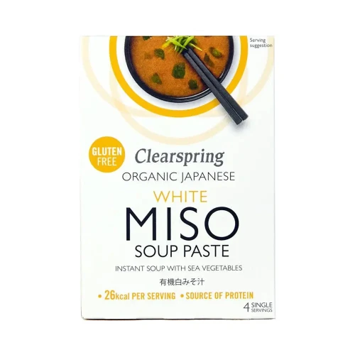 Clearspring Miso Soup Paste Instant - White with Sea Vegetable 8 x(4x15g)