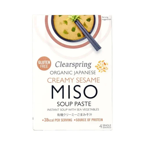 Clearspring Miso Soup Instant - Creamy Sesame w/Sea Vegetable 8 *(4x15g)