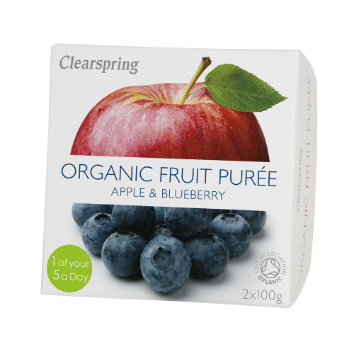 Clearspring Apple & Blueberry Fruit Puree 12 x 200g