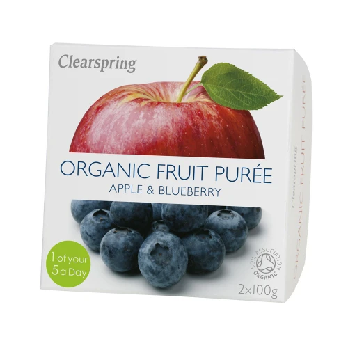 Clearspring Apple & Blueberry Fruit Puree 12 x 200g