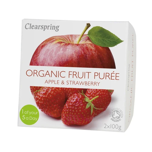 Clearspring Apple & Strawberry Fruit Puree 12 x 200g