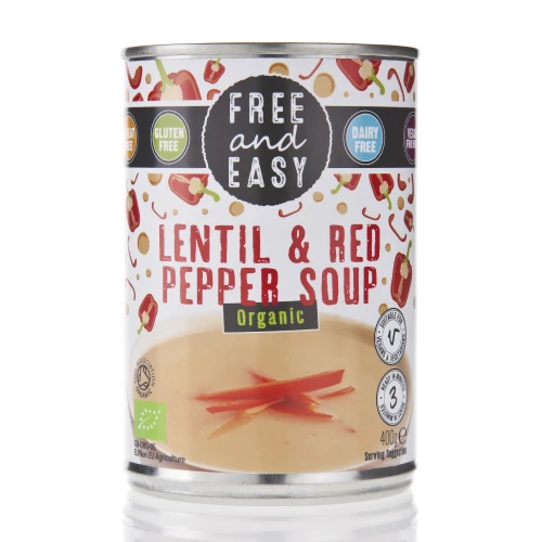 Free and Easy Lentil and Red Pepper Soup 400g