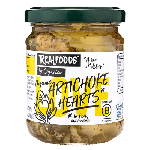 Realfoods by Organico Artichoke Hearts In Oil 5 * 190g