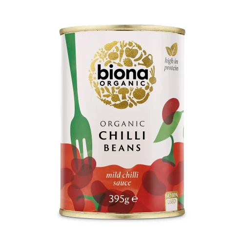 Biona Chilli Beans - tinned 6 x 395g