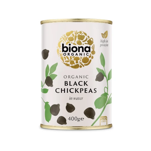 Biona Chickpeas Black tinned 400g