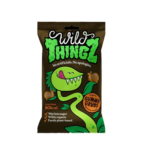 Wild Thingz Vegan Sweets Gummy Grubs (10 * 130g) (Org)