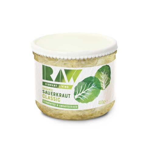 Raw Vibrant Living Sauerkraut Fresh and Unpasteurised 410g