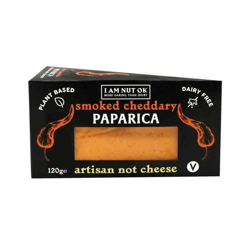 I AM NUT OK Paparica - Vegan Smoked Sharp Cheddary Cheese 6 * 120g