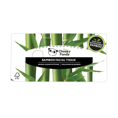 The Cheeky Panda Facial Tissue - 80 Sheets - Bamboo 3ply - 100% FSC 12 x 1pcs