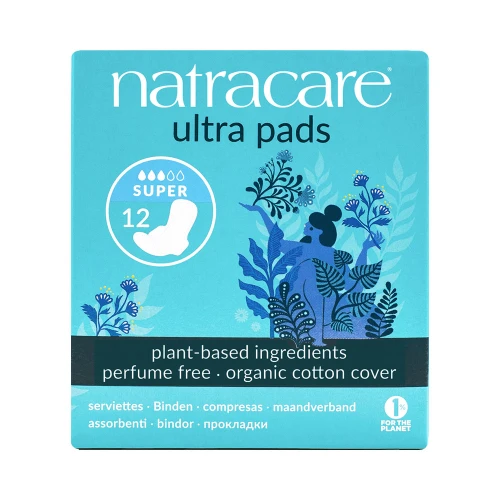 Natracare Natracare Ultra Super pads with wings 12 x 12