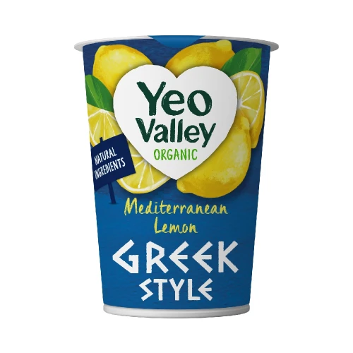 Yeo Valley Organic Greek Style Mediterranean Lemon 6 * 450g Org