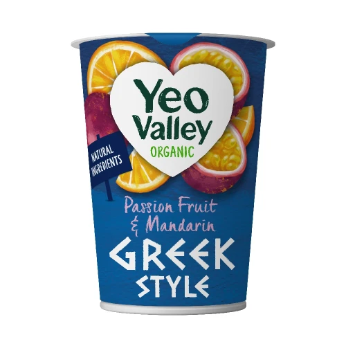 Yeo Valley Organic Greek-Style Passionfruit and Mandarin 6 * 450g Org