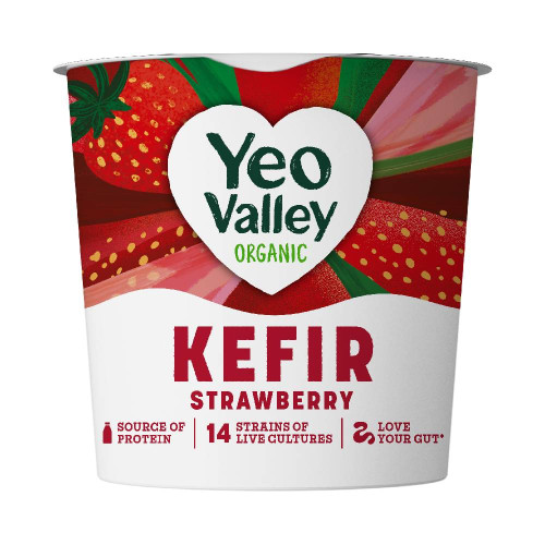 Yeo Valley Organic Kefir (Spoonable) - Strawberry 350g