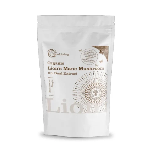 Raw Living Lion&acirc;s Mane Mushroom 8:1 Dual Extract 6 * 50g
