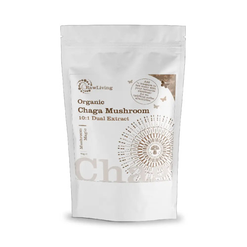 Raw Living Chaga Mushroom 10:1 Dual Extract 6 * 50g