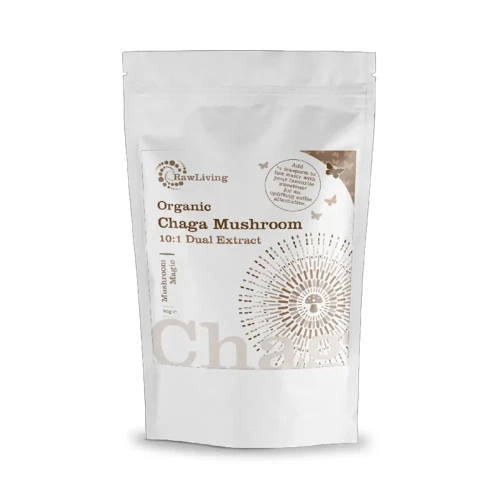 Raw Living Chaga Mushroom 10:1 Dual Extract 6 * 50g