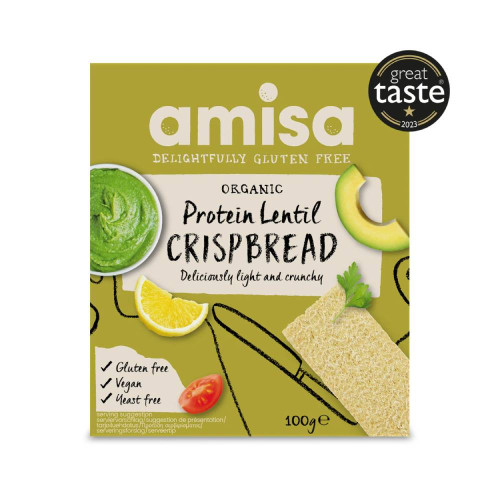 Amisa Organic Protein Lentil Crispbread 100g