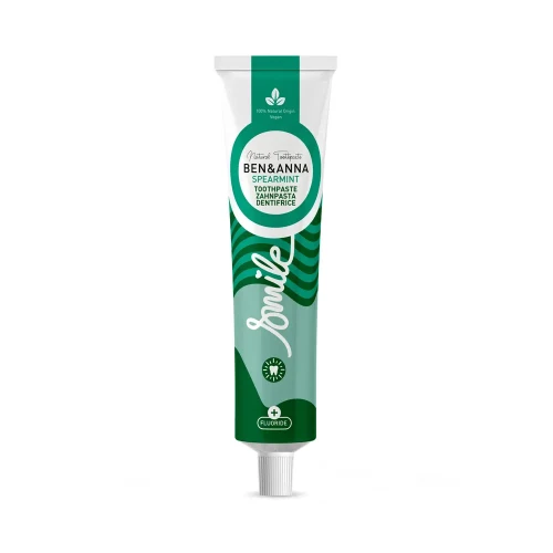 Ben & Anna Spearmint Organic Toothpaste with Fluoride in a tube 75ml