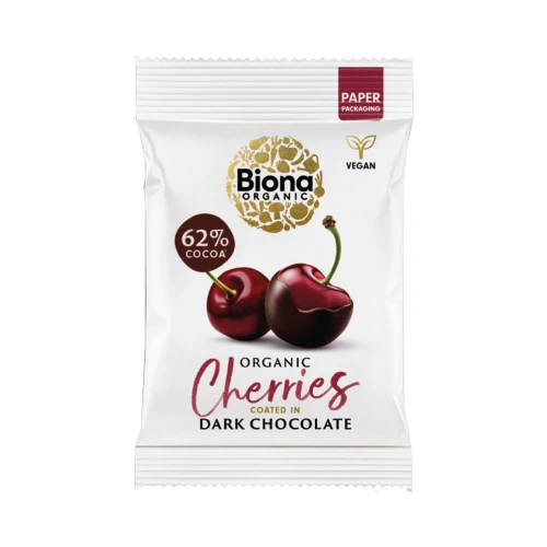 Biona Organic Cherries Coated in Dark Chocolate 45g