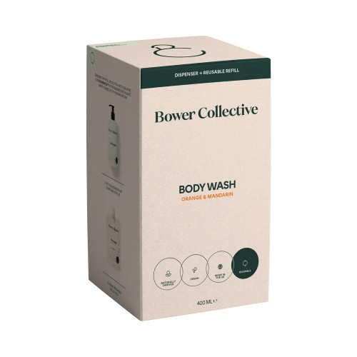 Bower Collective Body Wash Starter Kit - Orange & Mandarin Refill & Dispenser Kit