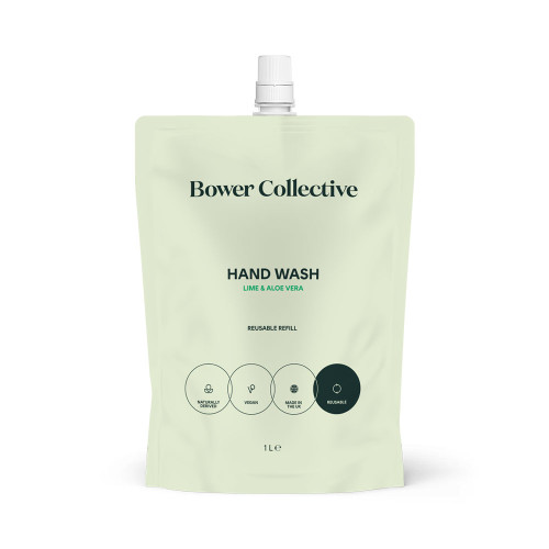 Bower Collective Lime & Aloe Vera Hand Wash Reuseable Refill 1l