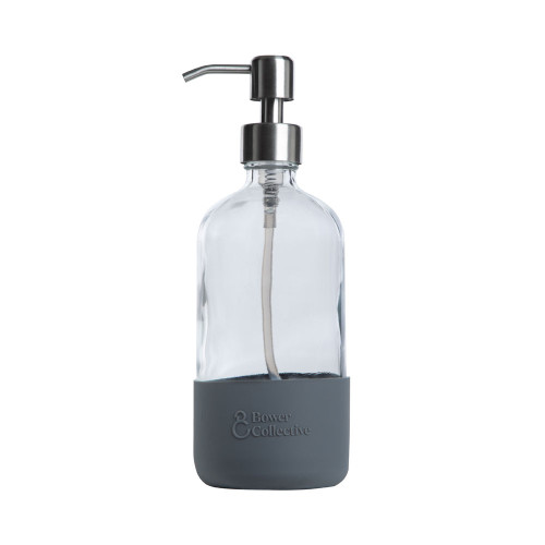 Bower Collective Reuseable Glass Dispenser with Granite Sleeve