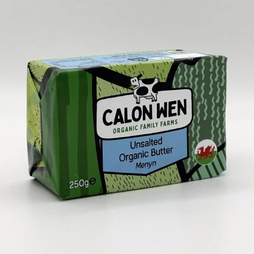 Calon Wen Organic Butter Unsalted 250g