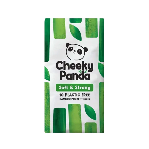 Cheeky Panda 10 Plastic Free Bambo Pocket Tissues 8 pack